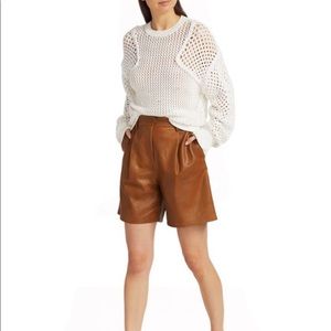 Rag & Bone New York Ivy Leather Shorts